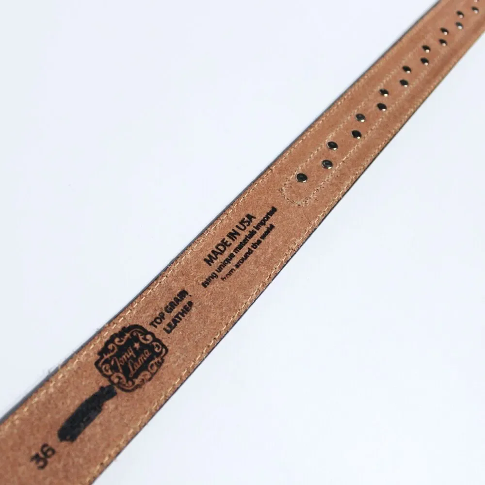 NWT Tony Lama Made in USA Brown Leather Western Belt Men Size 36 (44